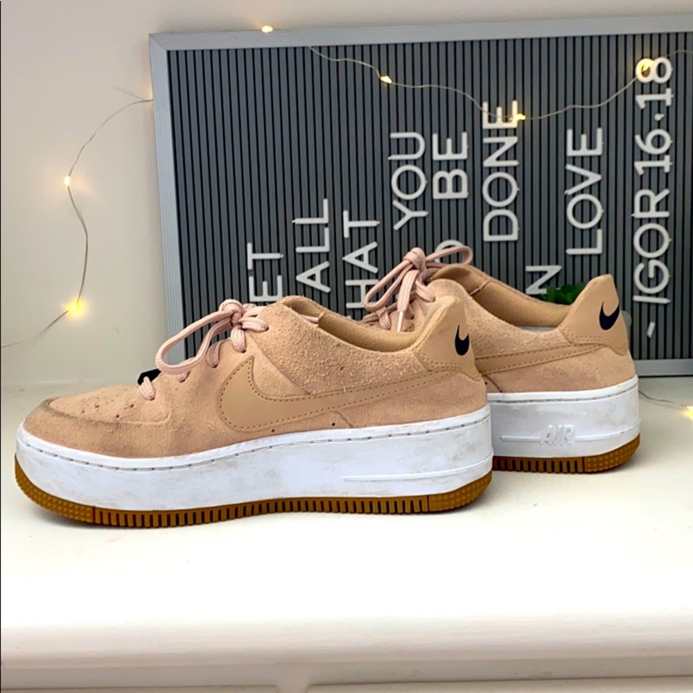 Nike AIR Force 1s - Beige Pink - Size 6